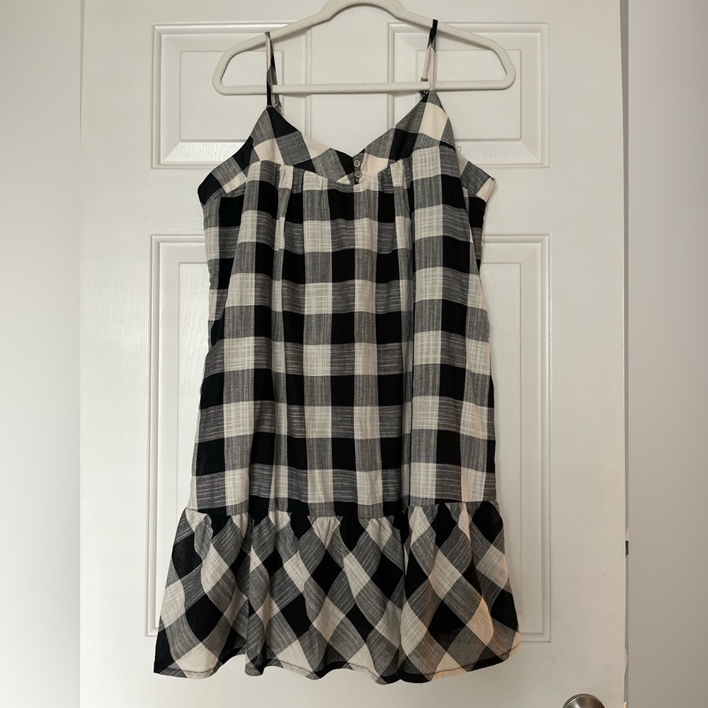 True Craft Black and White Plaid Dress | Size XL | NEW